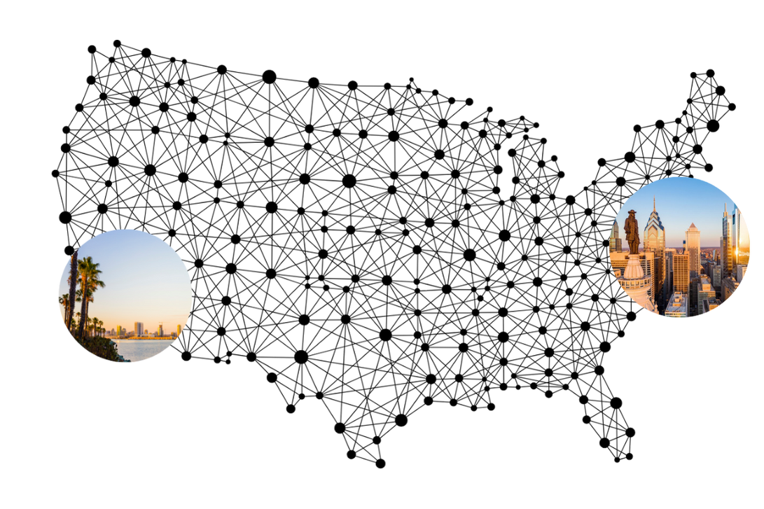 map coasts philadelphia  san diego s29 consulting